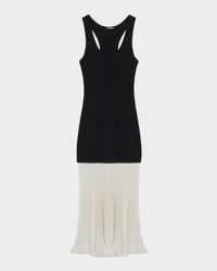 Zaden Sleeveless Combo Midi Dress