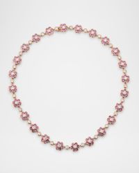 18K Rose Gold Pink Sapphire and Diamond Flora Choker