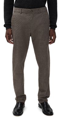 Marine Layer Saturday Houndstooth Slim Straight Chinos dark taupe XL