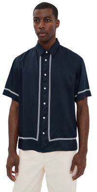 rag & bone Dalton Embroidered Shirt Bluez S
