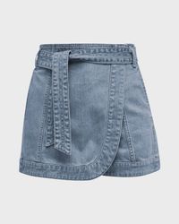 Agee Belted Denim Skort