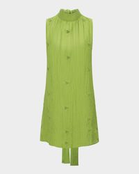 Albee Tie-Neck Mini Dress