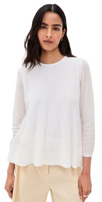 Vince A-Line Crew Neck Optic White XS