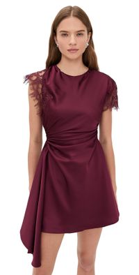 AMUR Zina Ruched Mini Dress Mosswood 10