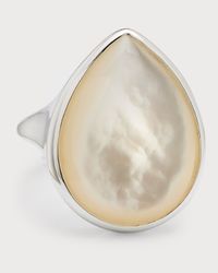 Sculptured Teardrop Ring in Sterling Silver
