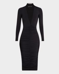 Priyanka Mesh V-Cut Midi Dress