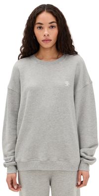 Éterne Oversized Crew Neck Sweatshirt Heather Grey M