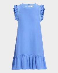 Nila Flutter-Sleeve Dress