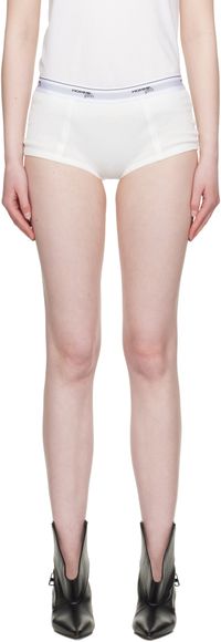 HommeGirls Off-White Ribbed Jersey Boy Briefs