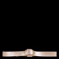 Pieces - Ceinture en cuir métallisé - Taille 95 - Argent
