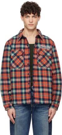 Billionaire Boys Club Red & Black Padded Check Overshirt