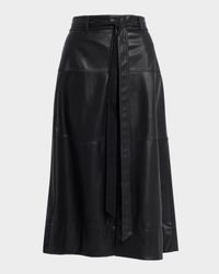 Hudley Vegan Leather Midi Skirt