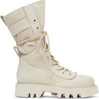JW Anderson Off-White Combat Leather Boots