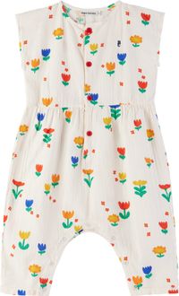 Bobo Choses Baby Off-White Garden Party All Over Woven Jumpsuit