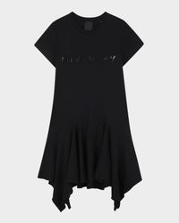 Girl's Logo-Print Flounce Dress, Size 8-14