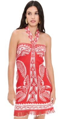 FARM Rio Majestic Coconut Tree Red Mini Dress Majestic Coconut Tree Red XL