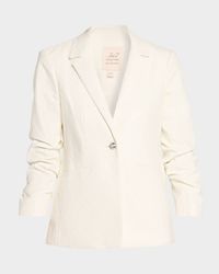 Khloe Quilted Vegan Leather Blazer