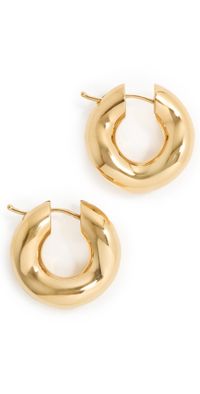 Charlotte Chesnais Wave Blow Hoops Vermeil One Size
