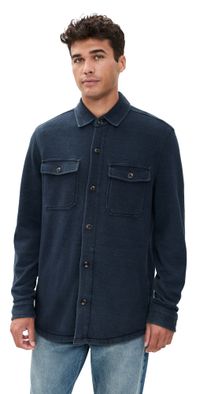 Faherty Inlet Knit CPO Shirt Hendricks Indigo Wash S