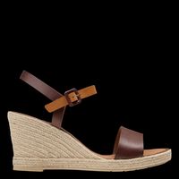 Mon Soulier - Espadrilles compensées bicolore en cuir - Taille 41 - Marron