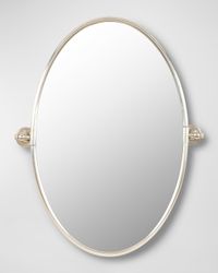 Burnish Silver Oval Mirror