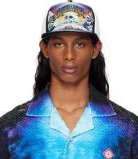 Casablanca Black & White 'La Prémonition' Printed Trucker Cap