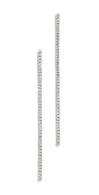 SHASHI Tennis Drop Earrings Silver One Size