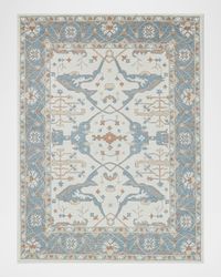 Claremont Hand-Tufted Light Blue Oushak Rug, 6' x 9'