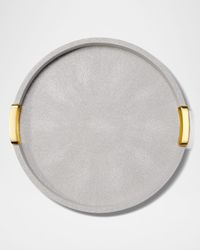 Carina Faux Shagreen Small Round Tray
