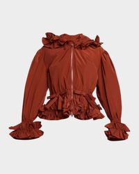 Lovise Ruffled Taffeta Jacket