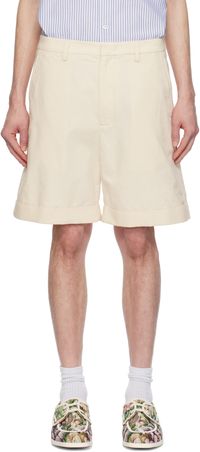 Valentino Beige Rolled Cuff Shorts