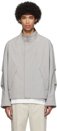Solid Homme Gray Stand Collar Jacket