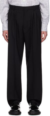 Kenzo Black Kenzo Paris Pleated Tailored Trousers