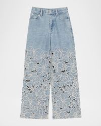 Betty Floral Embroidered Straight-Leg Jeans