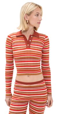 Bananhot Jack Polo Shirt Bayadere Rib Stripes M/L