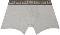 Versace Underwear Gray Greca Border Boxers