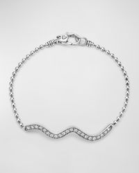 Caviar Spark Diamond Wave 45mm Chain Bracelet, Size 7