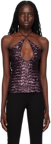 The Attico Purple Alix Tank Top