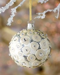 Frosted Elegance Glass Ornament