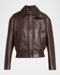 Otto Leather Bomber Jacket