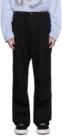 Maison MIHARA YASUHIRO Black Tucked Trousers