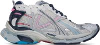 Balenciaga Off-White & Gray Runner Sneakers