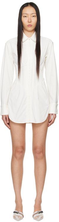 Dion Lee Robe courte de style tailleur blanc cassé