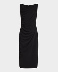 Sleeveless Draped Midi Dress