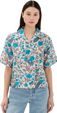 Alix of Bohemia Stevie Peacock Plume Shirt Peacock S