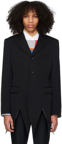 Comme des Garçons Homme Plus Black Serrated Blazer