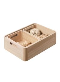 Factory - Lot de 3 caisses en bois - Taille Unique - Beige