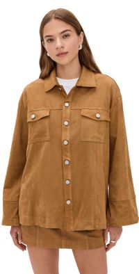 Seven Wonders Monah Faux Suede Jacket Ochre S