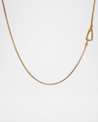 Men's Ulysses 18K Matte Gold Vermeil Necklace, 22.5"L