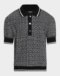 Men's Monogram Knit Polo Shirt